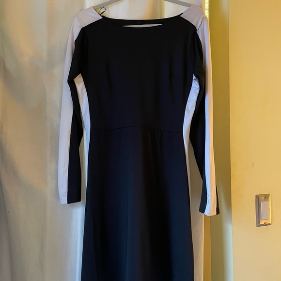 Harve Benard Black and White Long Sleeve Dress - Picture 1 of 2